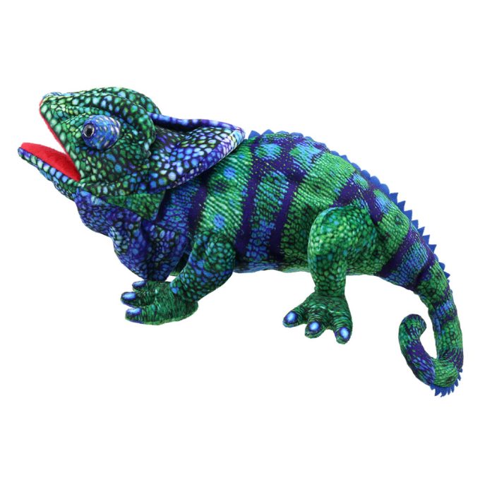 Large Creatures Chameleon Puppet (Blue-Green)