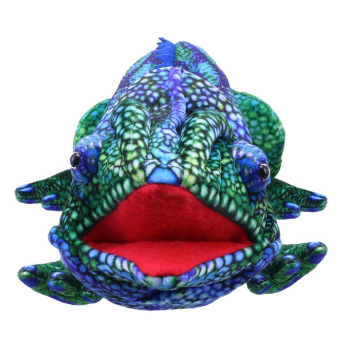 Large Creatures Chameleon Puppet (Blue-Green)