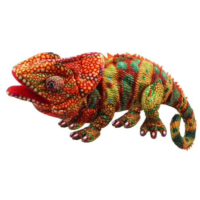 Large Creatures Chameleon (Orange) Puppet