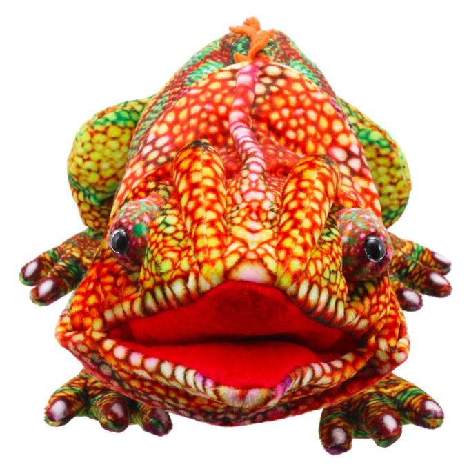 Large Creatures Chameleon (Orange) Puppet