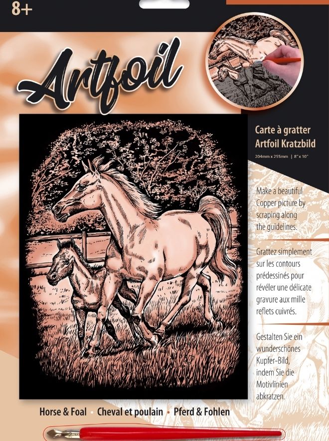 Artfoil Copper Horse & Foal