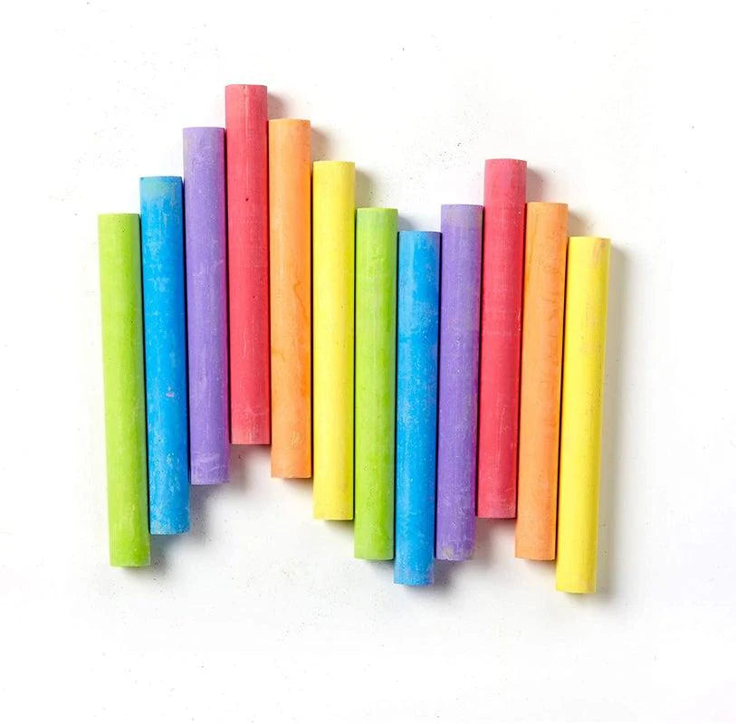 12 Anti Dust Coloured Chalk