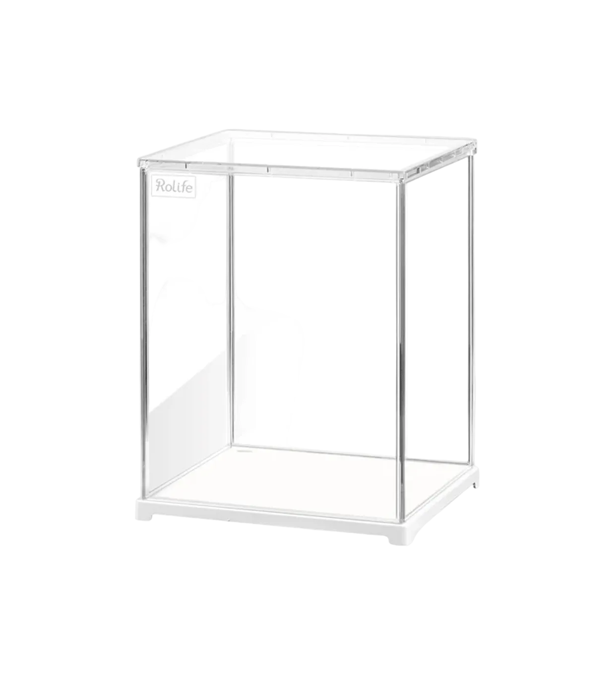 Clear acrylic display case with 'Hollife' branding on a white background