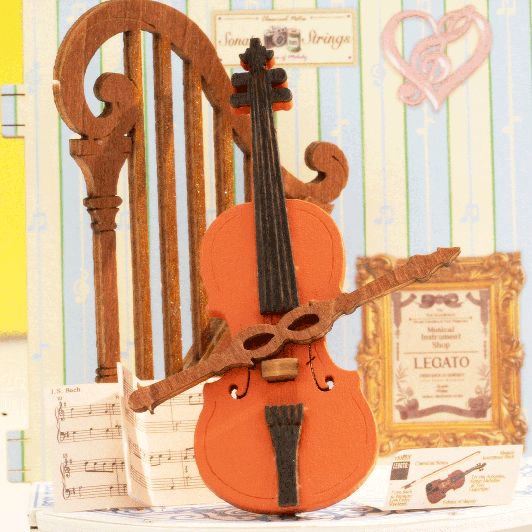 Rolife Melody Instrument Shop DIY Miniature House Kit