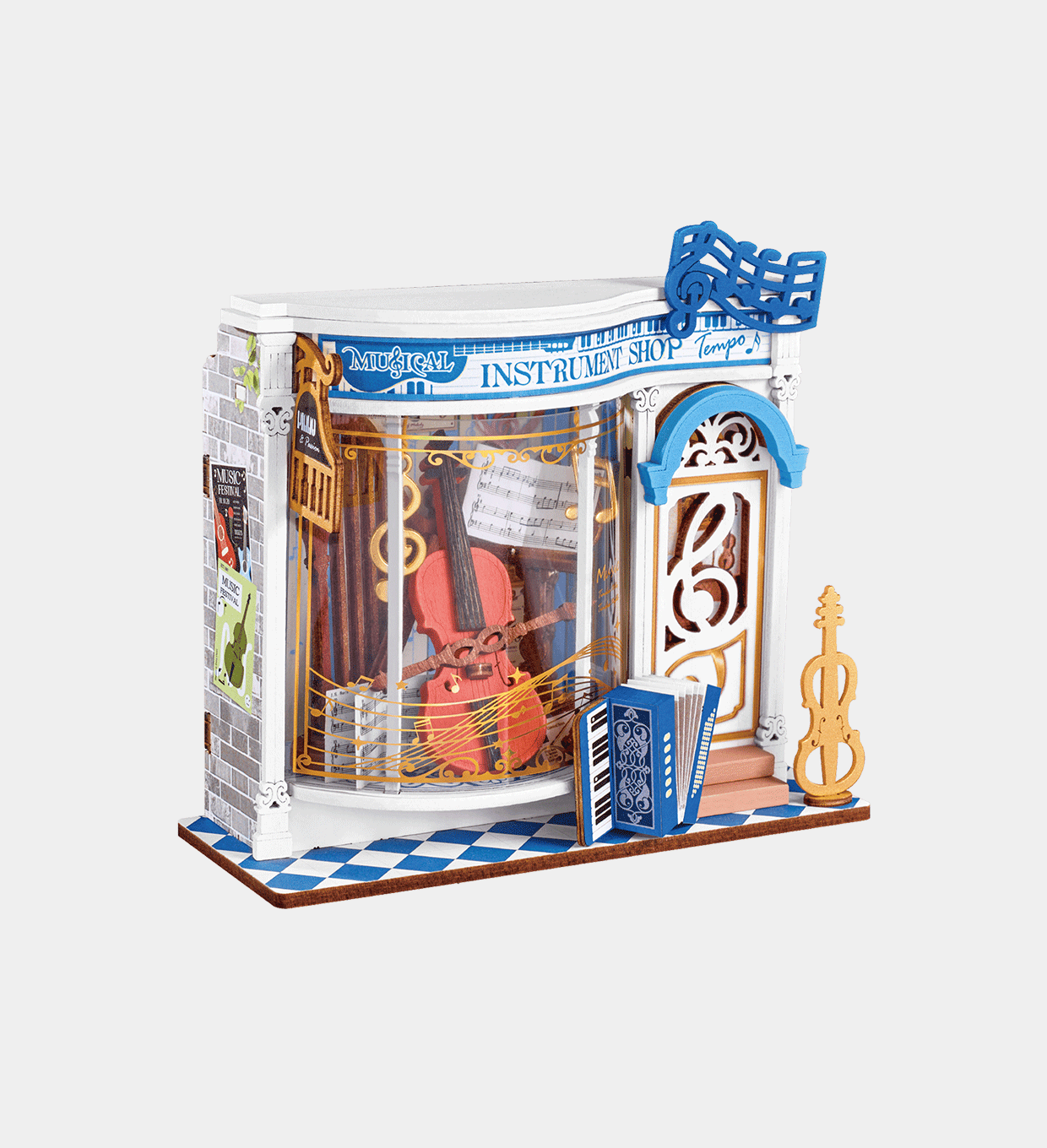Rolife Melody Instrument Shop DIY Miniature House Kit