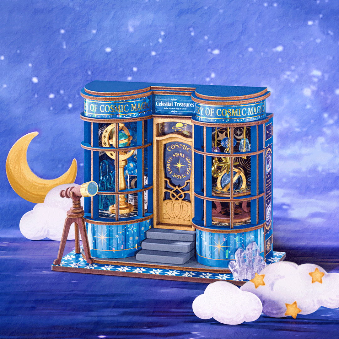 Rolife Magic Astronomy Shop DIY Miniature House Kit