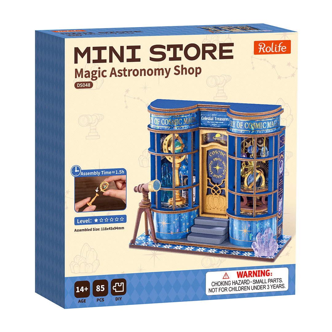 Rolife Magic Astronomy Shop DIY Miniature House Kit
