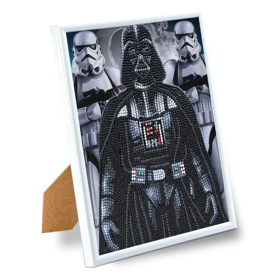 Darth Vader and Stormtroopers, 21x25cm White Frame Crystal Art