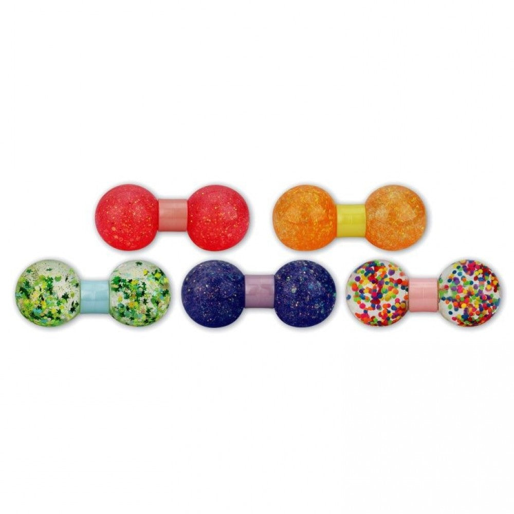 Dumbbell 12cm Two-Pop Glitter Squishies