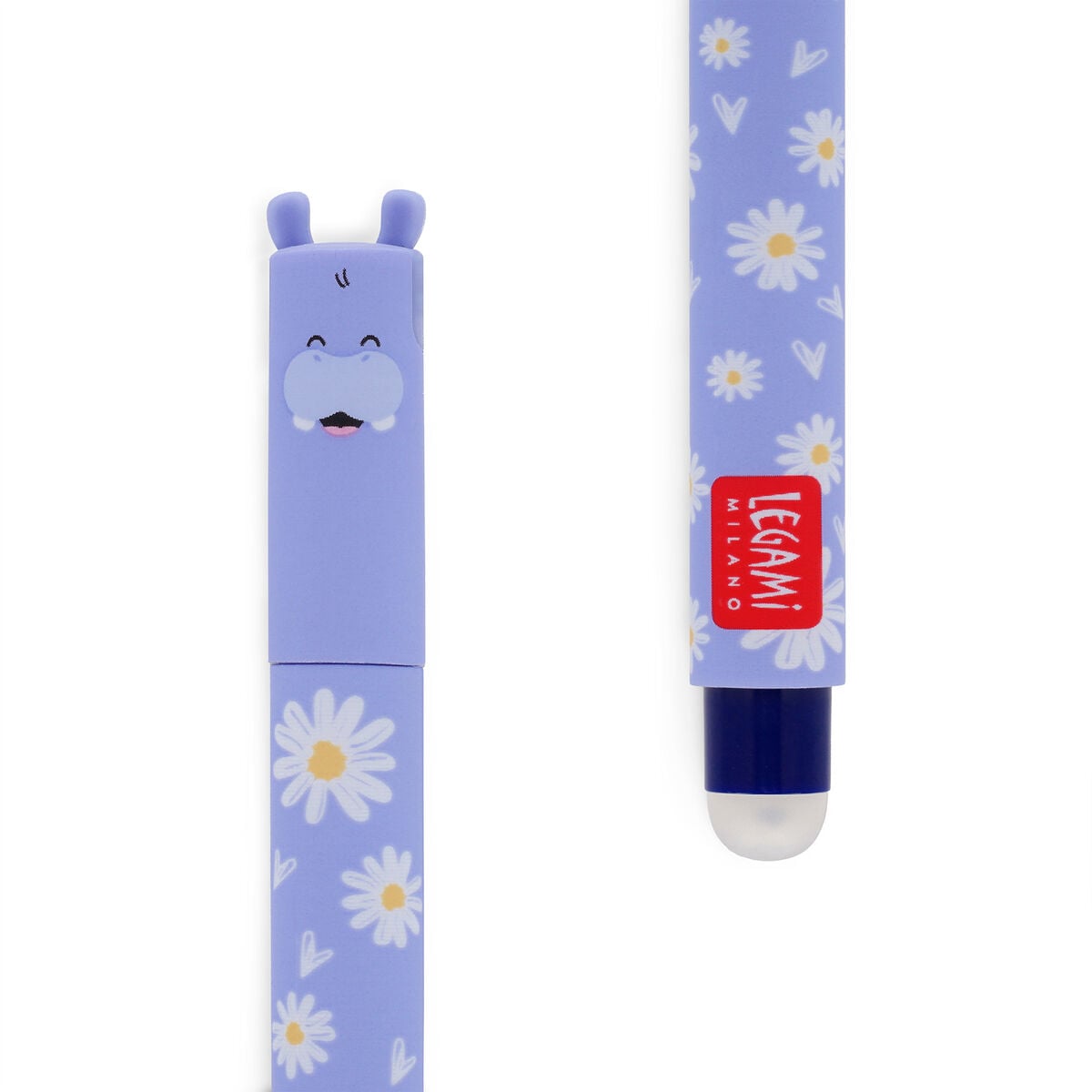 Legami Hippo Erasable Gel Pen Blue Ink 0.7mm