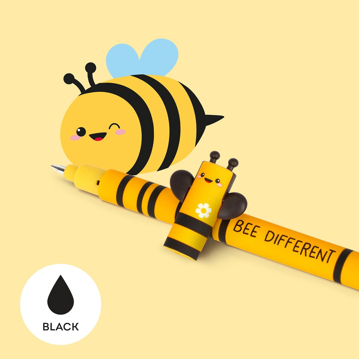 Legami Bee Erasable Gel Pen Black Ink 0.7mm