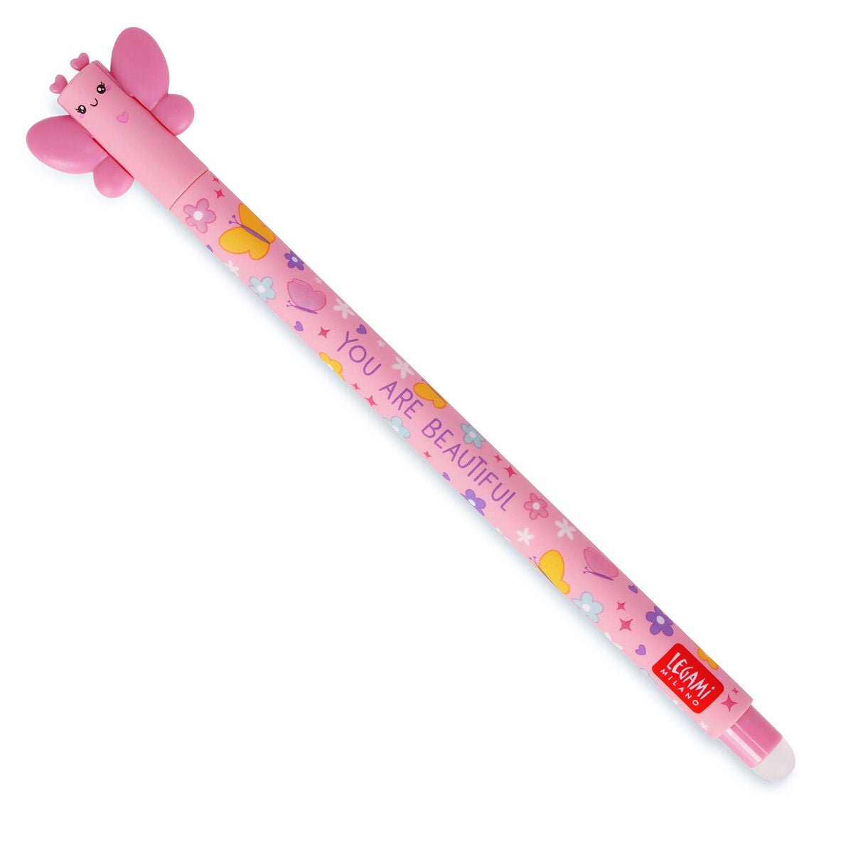 Legami Butterfly Erasable Gel Pen Pink Ink 0.7mm