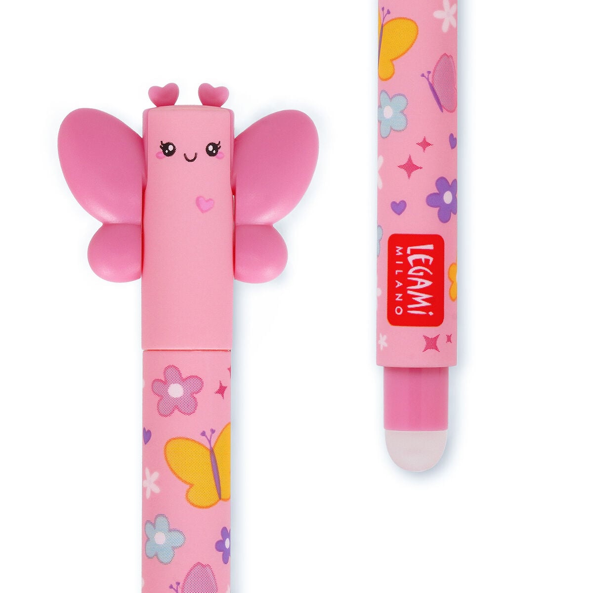 Legami Butterfly Erasable Gel Pen Pink Ink 0.7mm