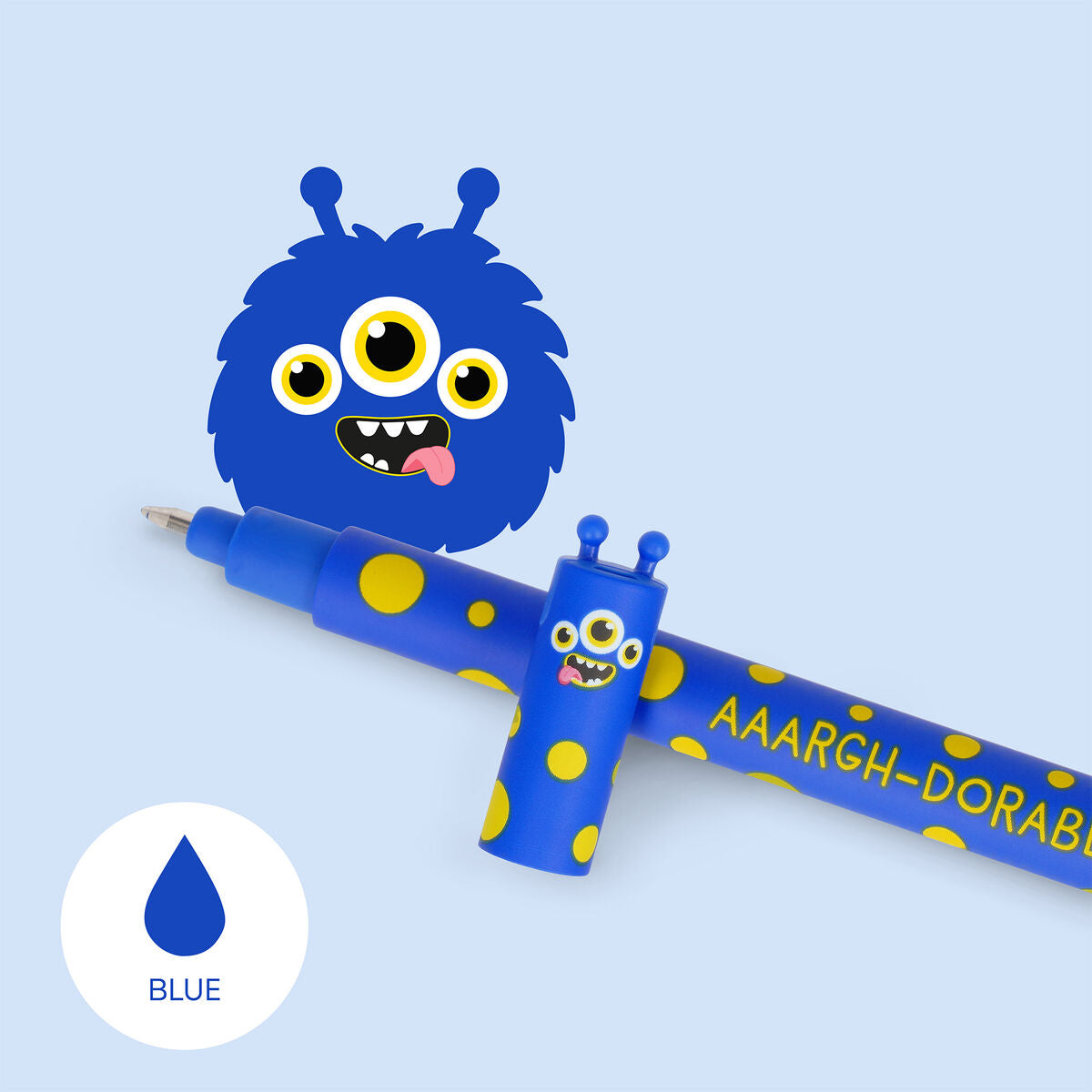 Legami Monster Erasable Gel Pen Blue Ink 0.7mm