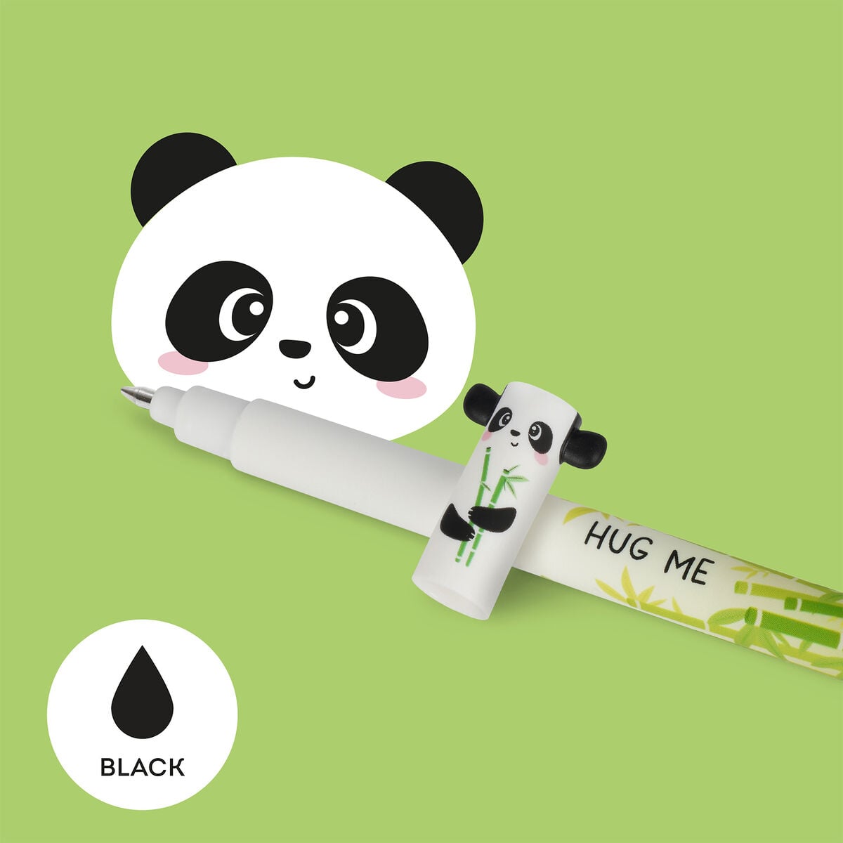 Legami Panda Erasable Gel Pen Black Ink 0.7mm