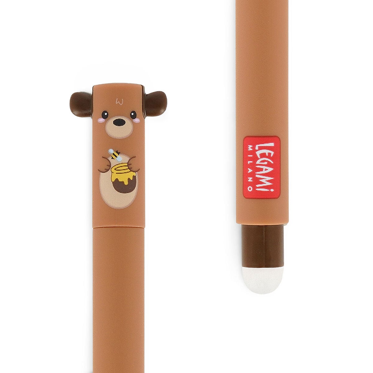 Legami Teddy Bear Erasable Gel Pen Red Ink 0.7mm