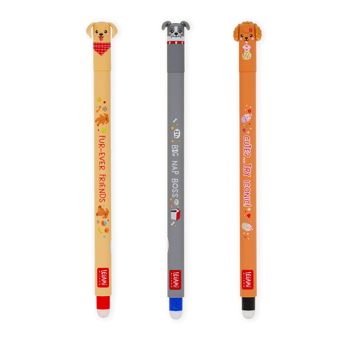 Legami Erasable Pens Fur-Ever Friends 3-Pack