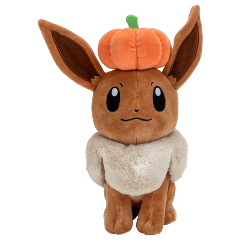8" Pokemon Plush Halloween Eevee with Pumpkin Assy