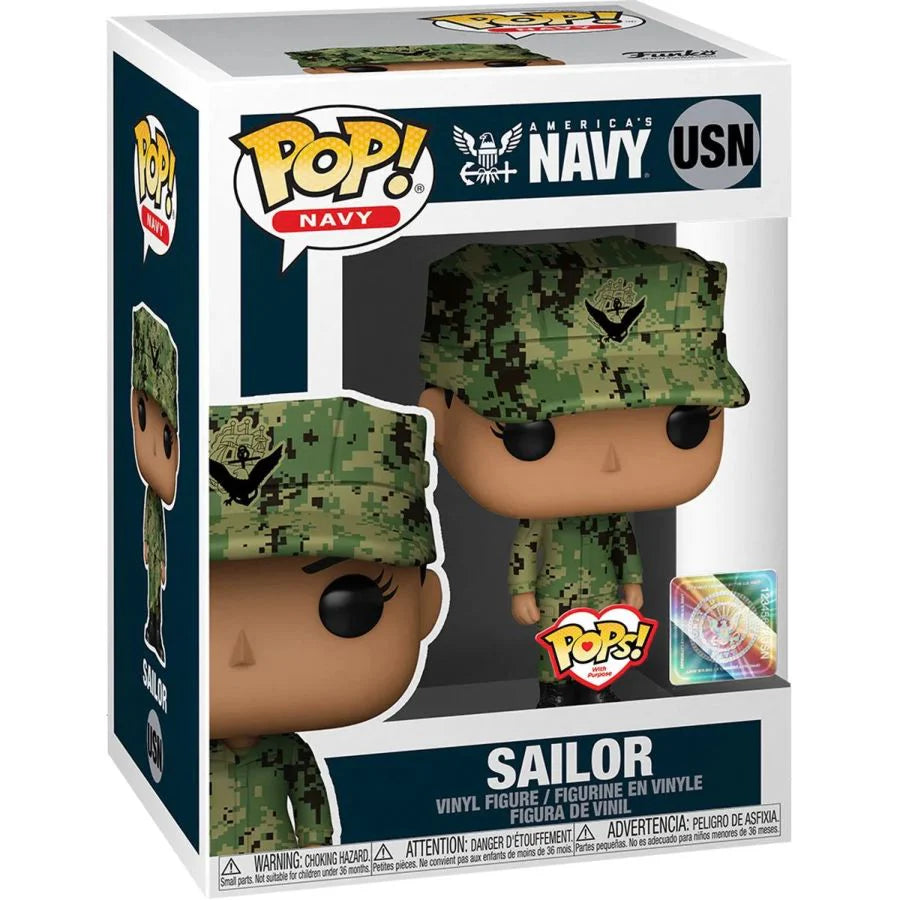 Funko Pop! Military: American Navy Sailor Female Brown Hair