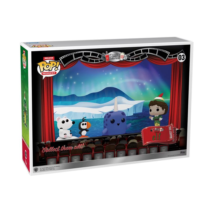 Funko POP! Moment Deluxe: Elf (Arctic Puffin / Polar Bear Cub / Mr. Narwhal / Buddy Elf) 4-Pack