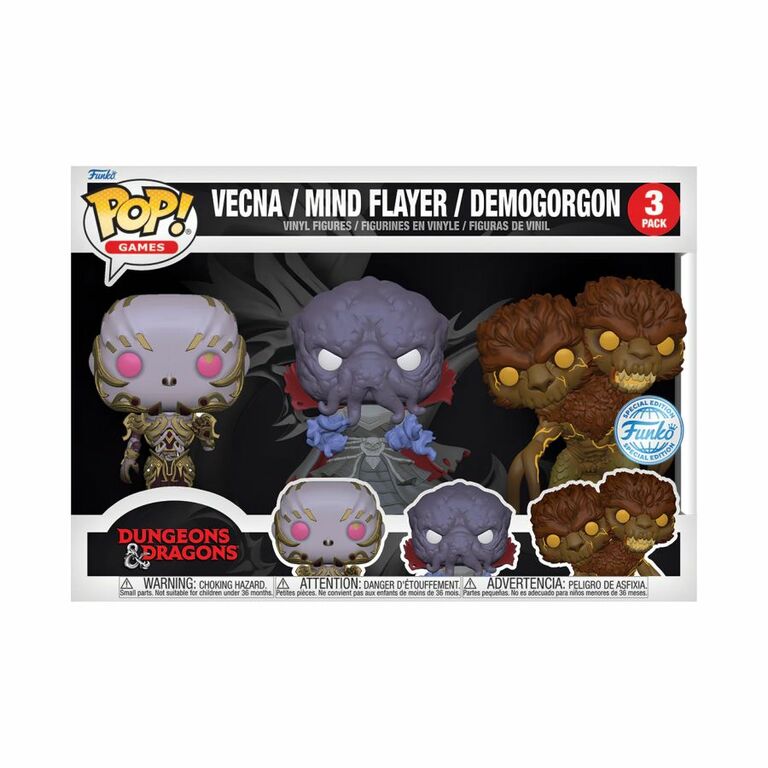 Funko POP! Games: Dungeon & Dragons - Vecna / Mind Flayer / Demogorgon 3-pack