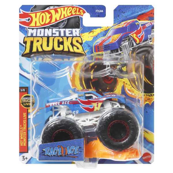 Hot Wheels Monster Trucks, 1:64 Scale Die-Cast
