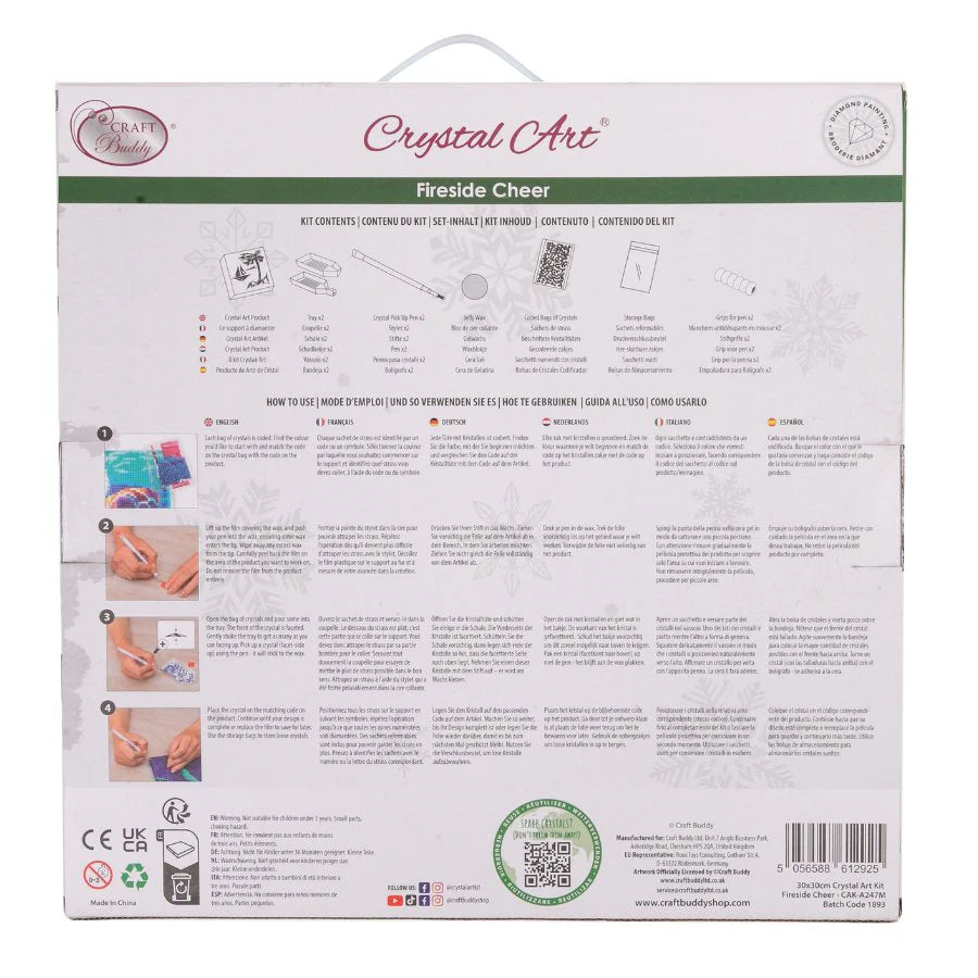 Fireside Cheer, 30x30cm Crystal Art Kit