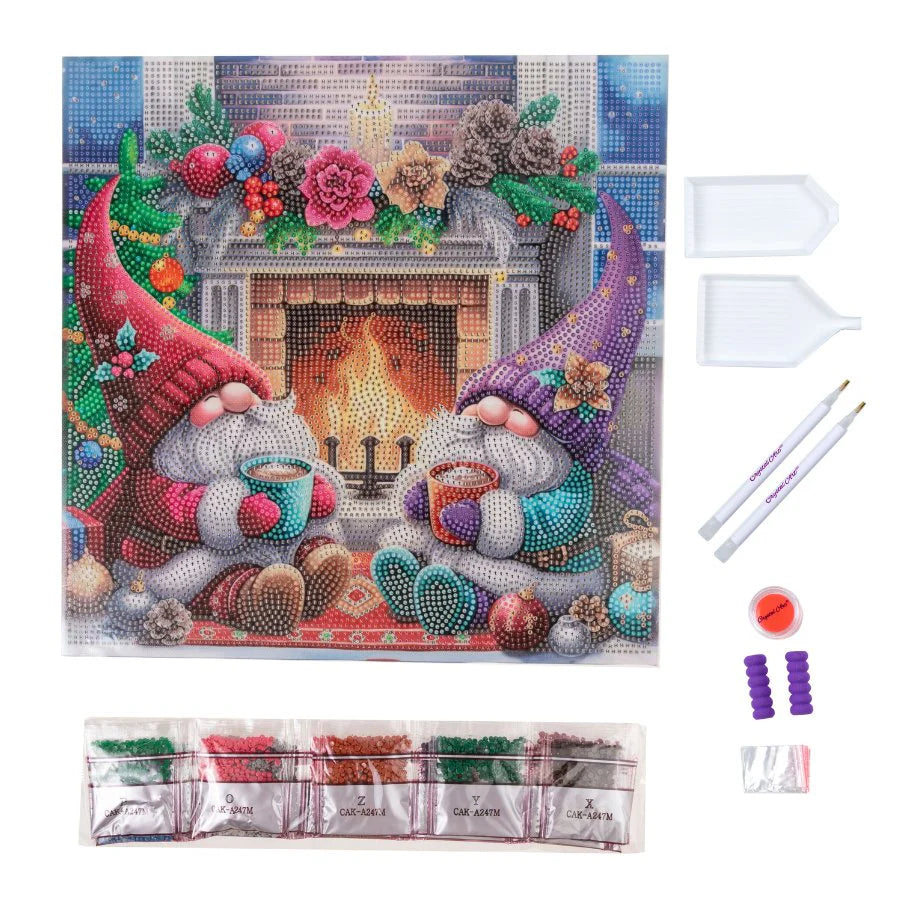 Fireside Cheer, 30x30cm Crystal Art Kit