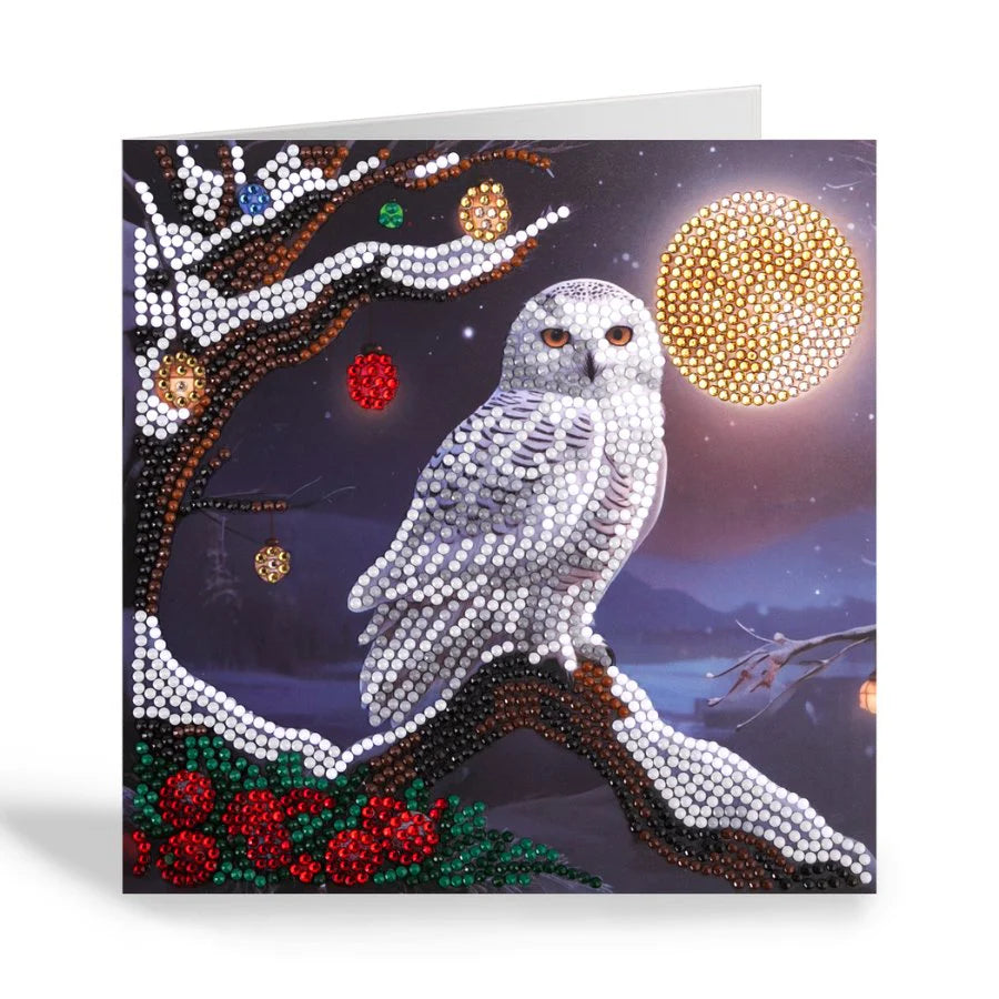 Frosted Moon, 18x18cm Crystal Art Card