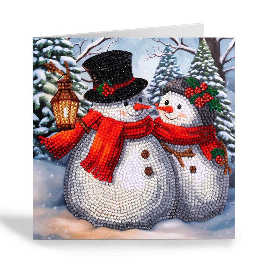 Frosty & Merry, 18x18cm Crystal Art Card