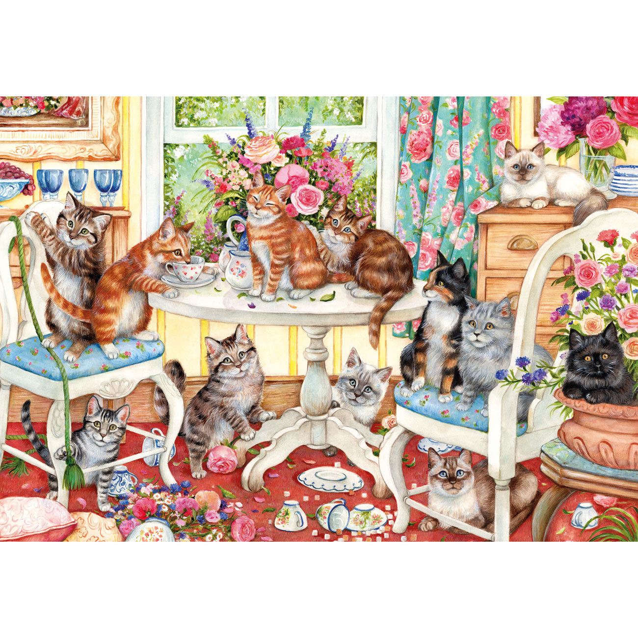 Gibsons Tails from the Tea Party 500 piece Jigsaw Puzzle