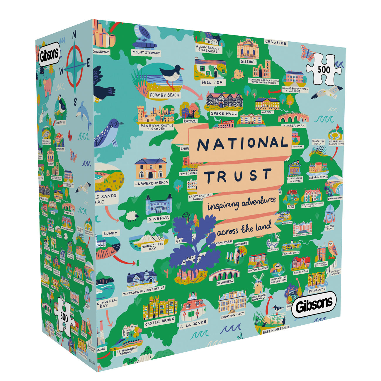 Gibsons National Trust: Across the Land 500 piece Jigsaw Puzzle
