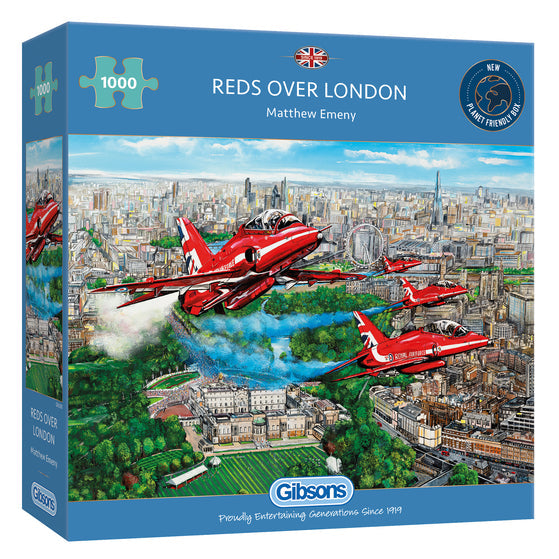 Gibsons Reds Over London 1000 piece Jigsaw Puzzle