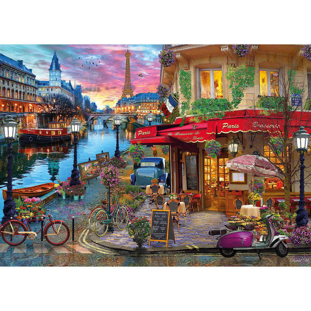 Gibsons Sunset on the Seine 1000 piece Jigsaw Puzzle