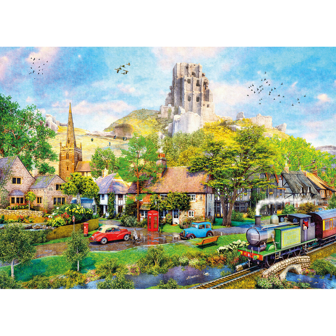 Gibsons Below Corfe Castle 1000 piece Jigsaw Puzzle