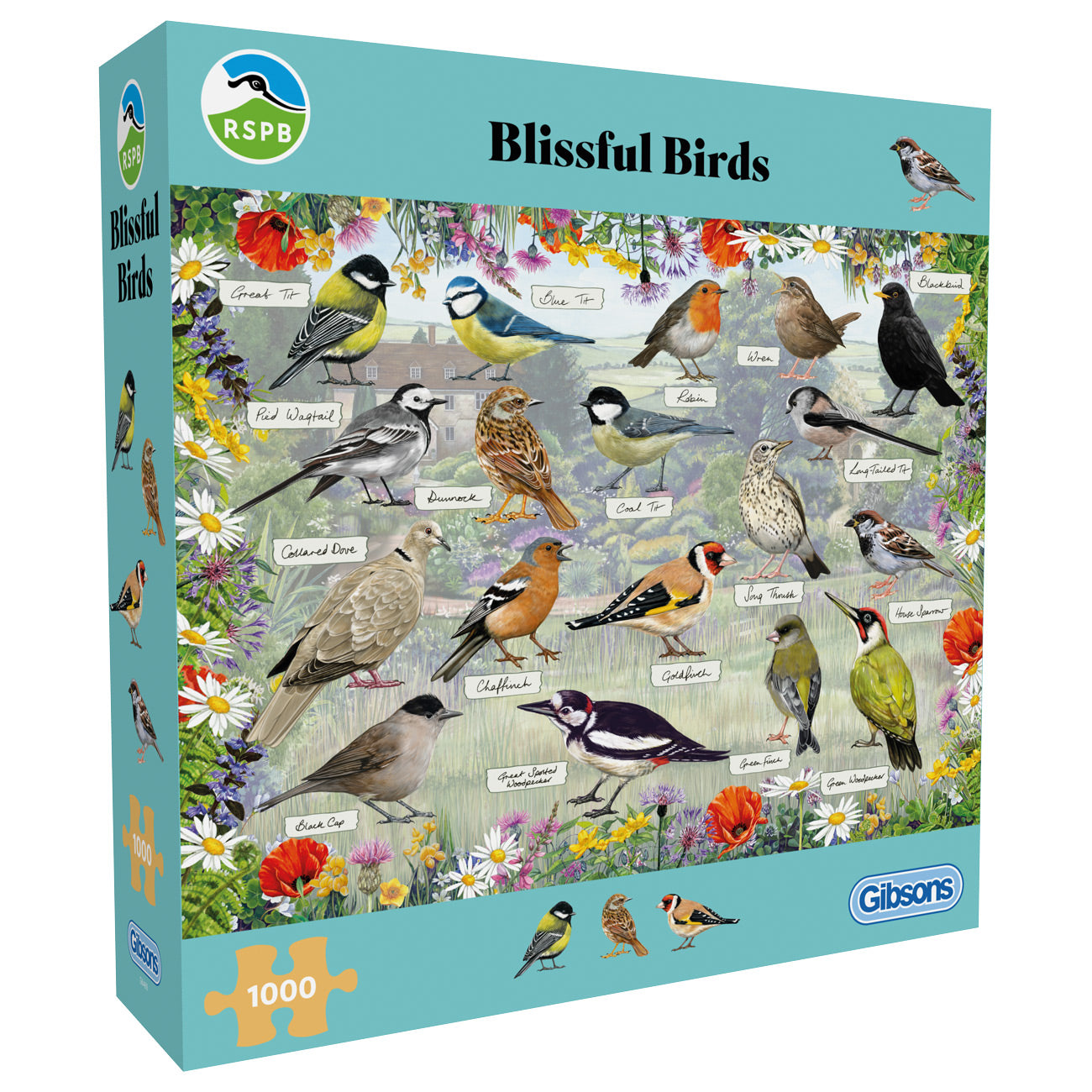 Gibsons RSPB: Blissful Birds 1000 piece Jigsaw Puzzle
