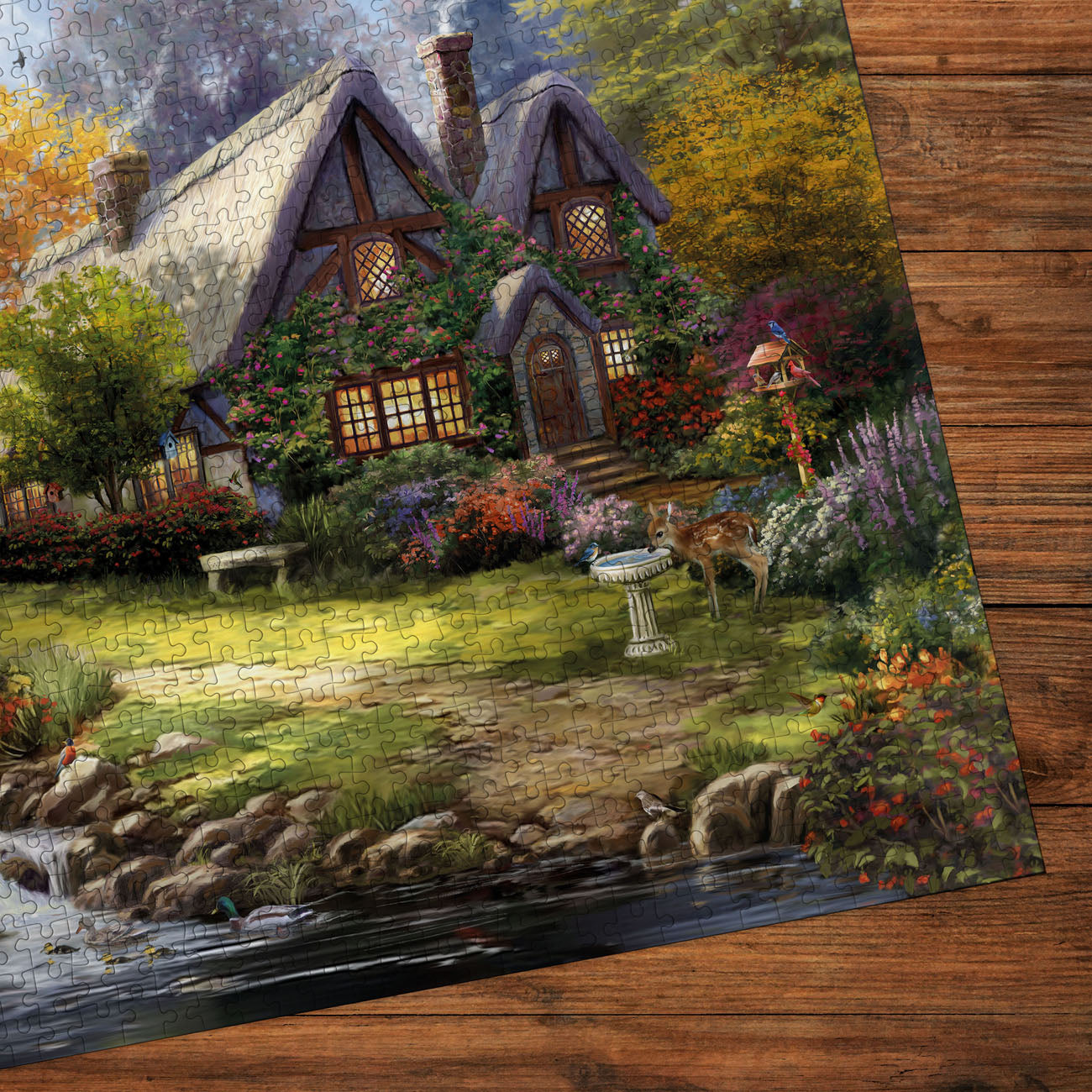 Gibsons Thomas Kinkade: Birdsong Cottage 1000 piece Jigsaw Puzzle
