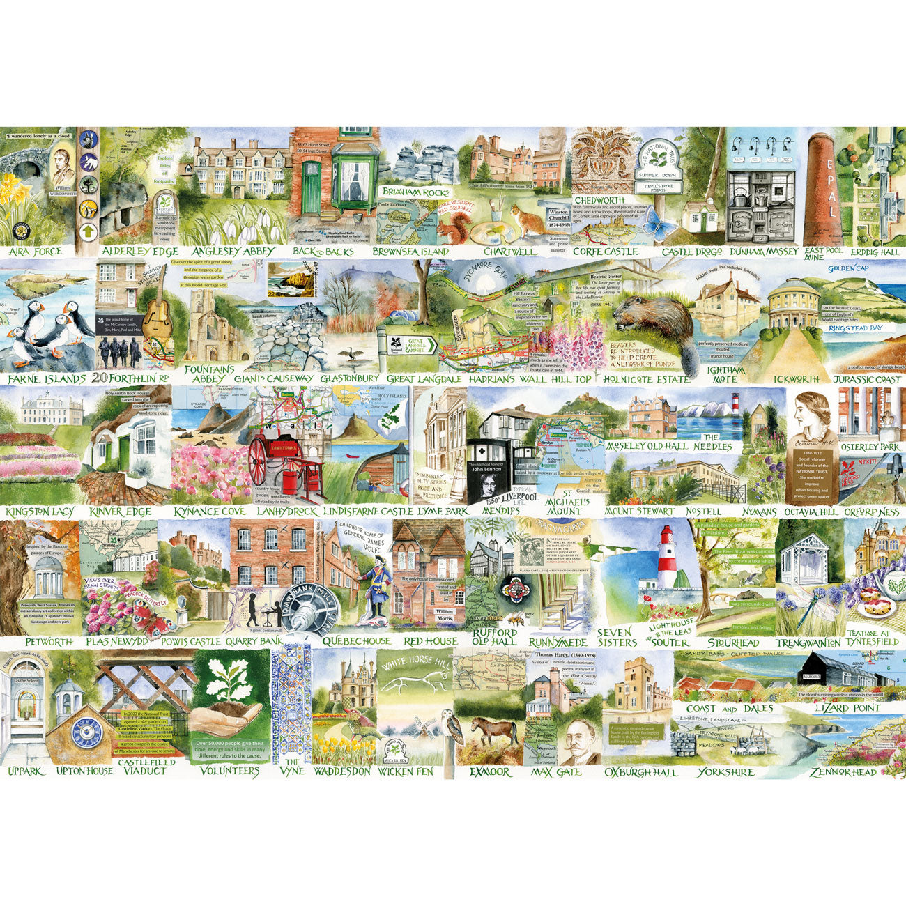 Gibsons National Trust: Landmarks & Landscapes 1000 piece Jigsaw Puzzle