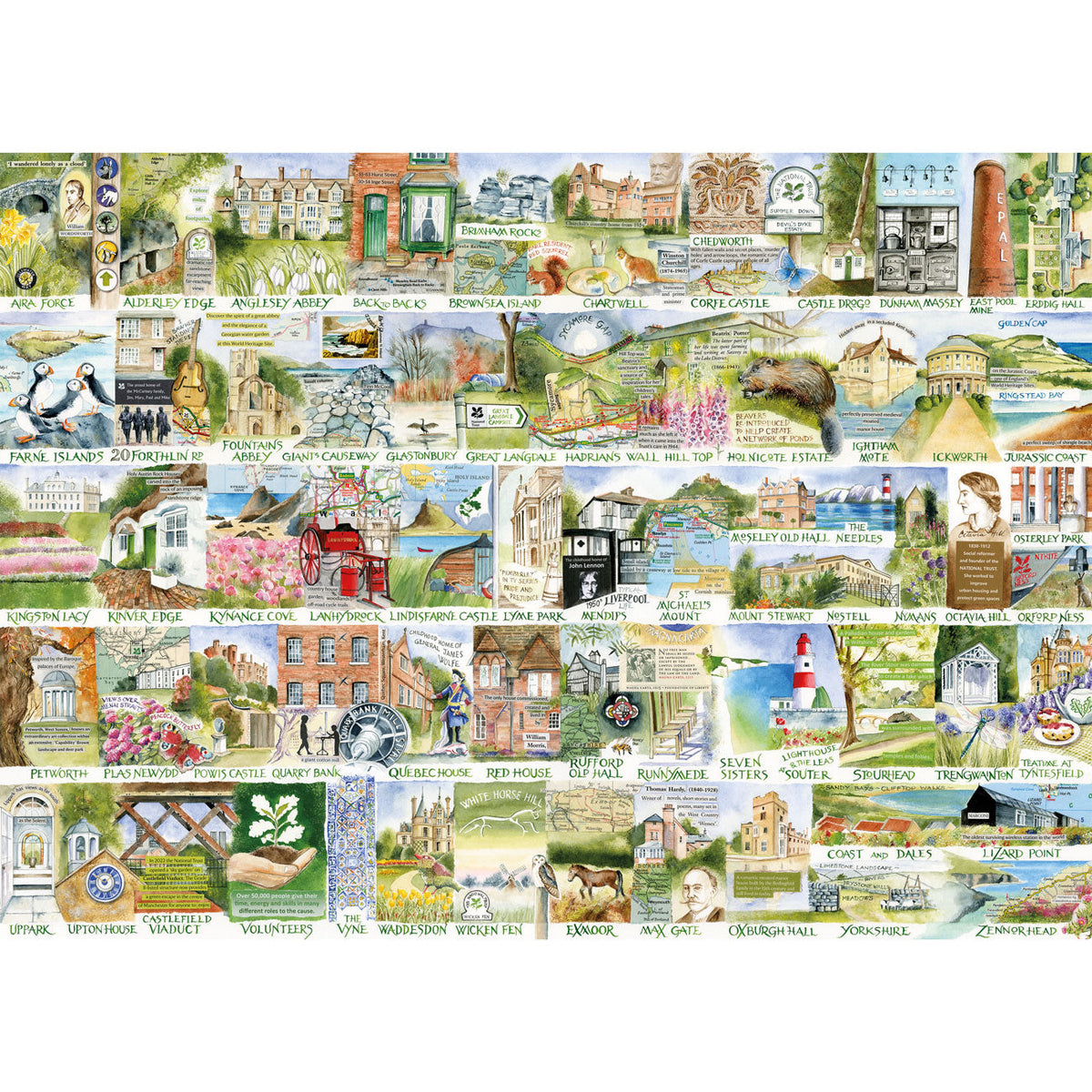 Gibsons National Trust: Landmarks & Landscapes 1000 piece Jigsaw Puzzle