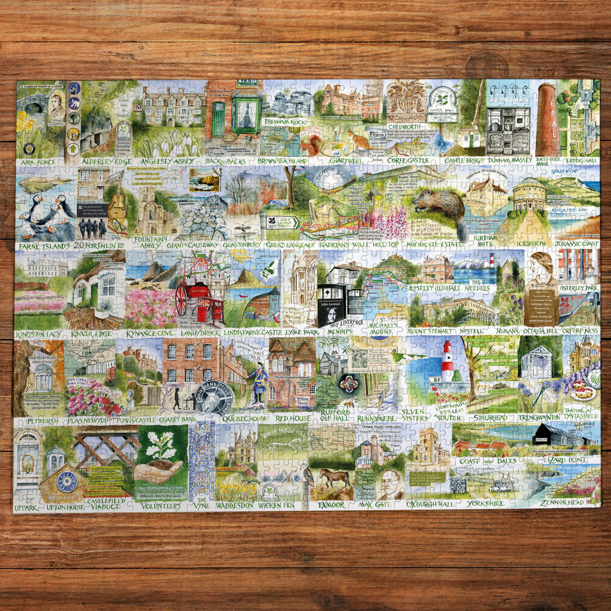Gibsons National Trust: Landmarks & Landscapes 1000 piece Jigsaw Puzzle