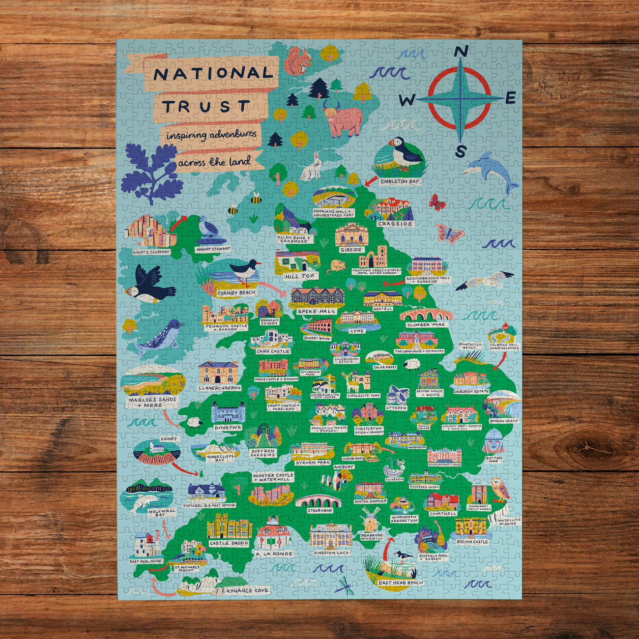 Gibsons National Trust: Across the Land 500 piece Jigsaw Puzzle