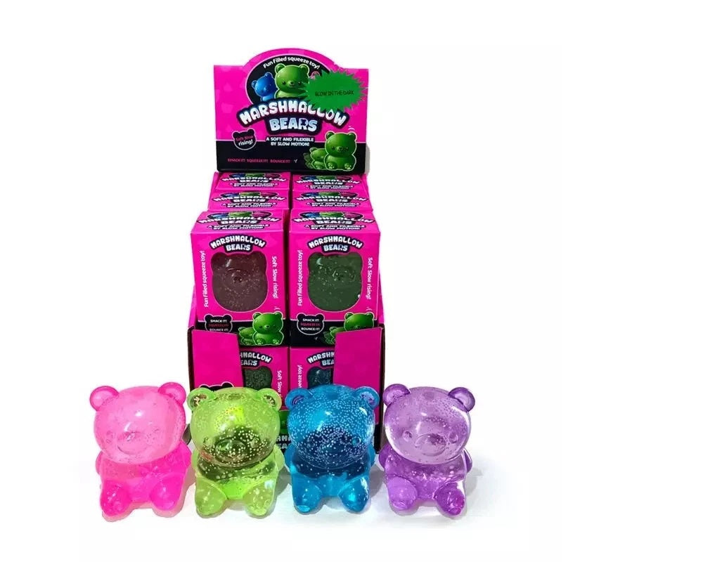 Sugar Maltose Glow-in-the-Dark Bear Squishy Sensory Toy
