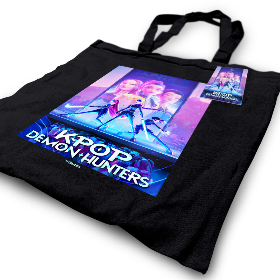 K-POP Demon Hunters (Key Art) Black Tote Bag