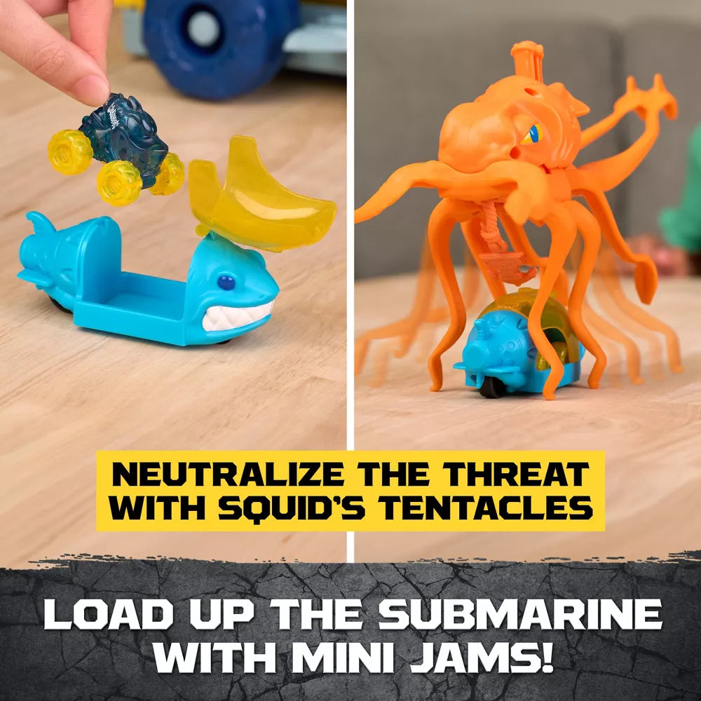 Monster Jam Minis Megalodon Squid Takedown Playset