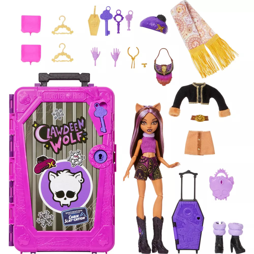 Monster High Skullmate Secrets Cabin Slay-cation Clawdeen Wolf