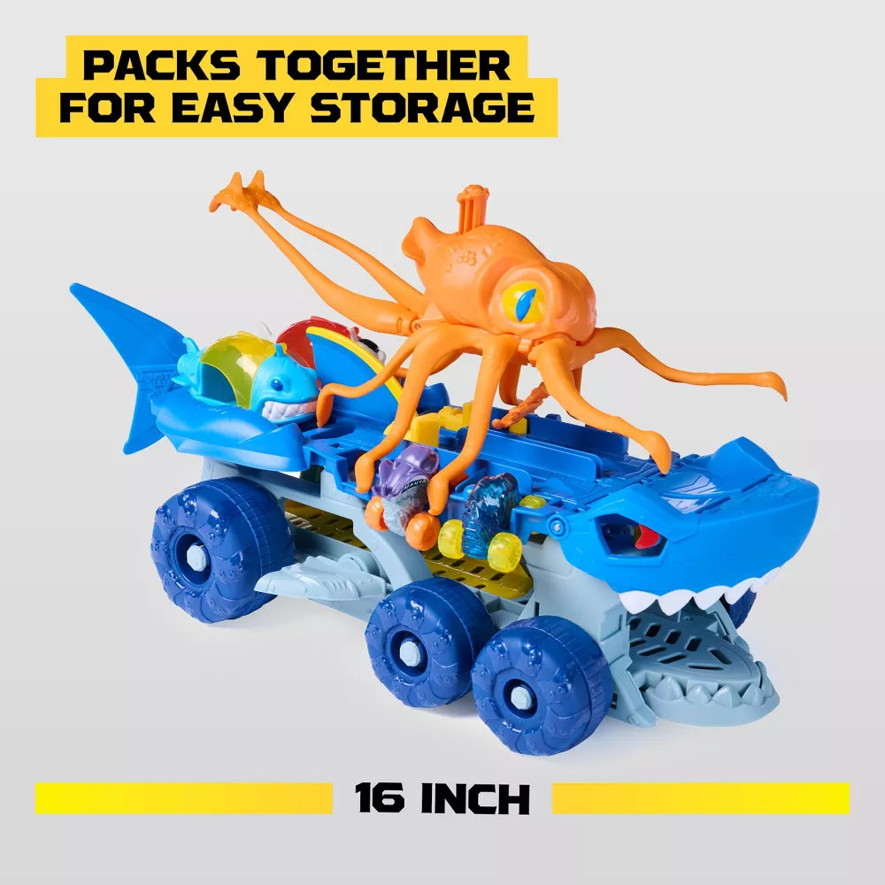 Monster Jam Minis Megalodon Squid Takedown Playset