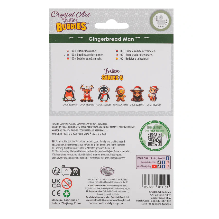 Gingerbread Man, Crystal Art Buddy