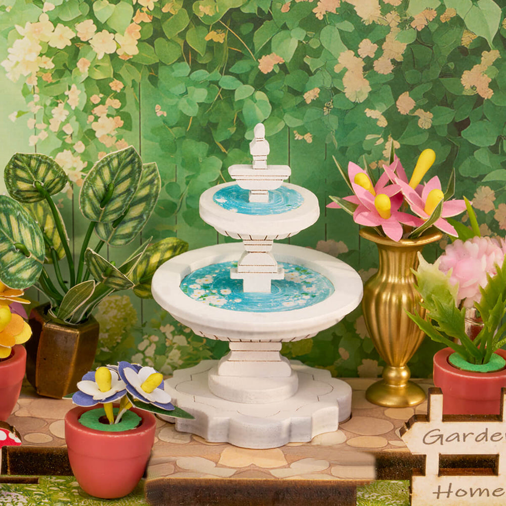 Rolife Green Fountain Garden DIY Miniature House Kit