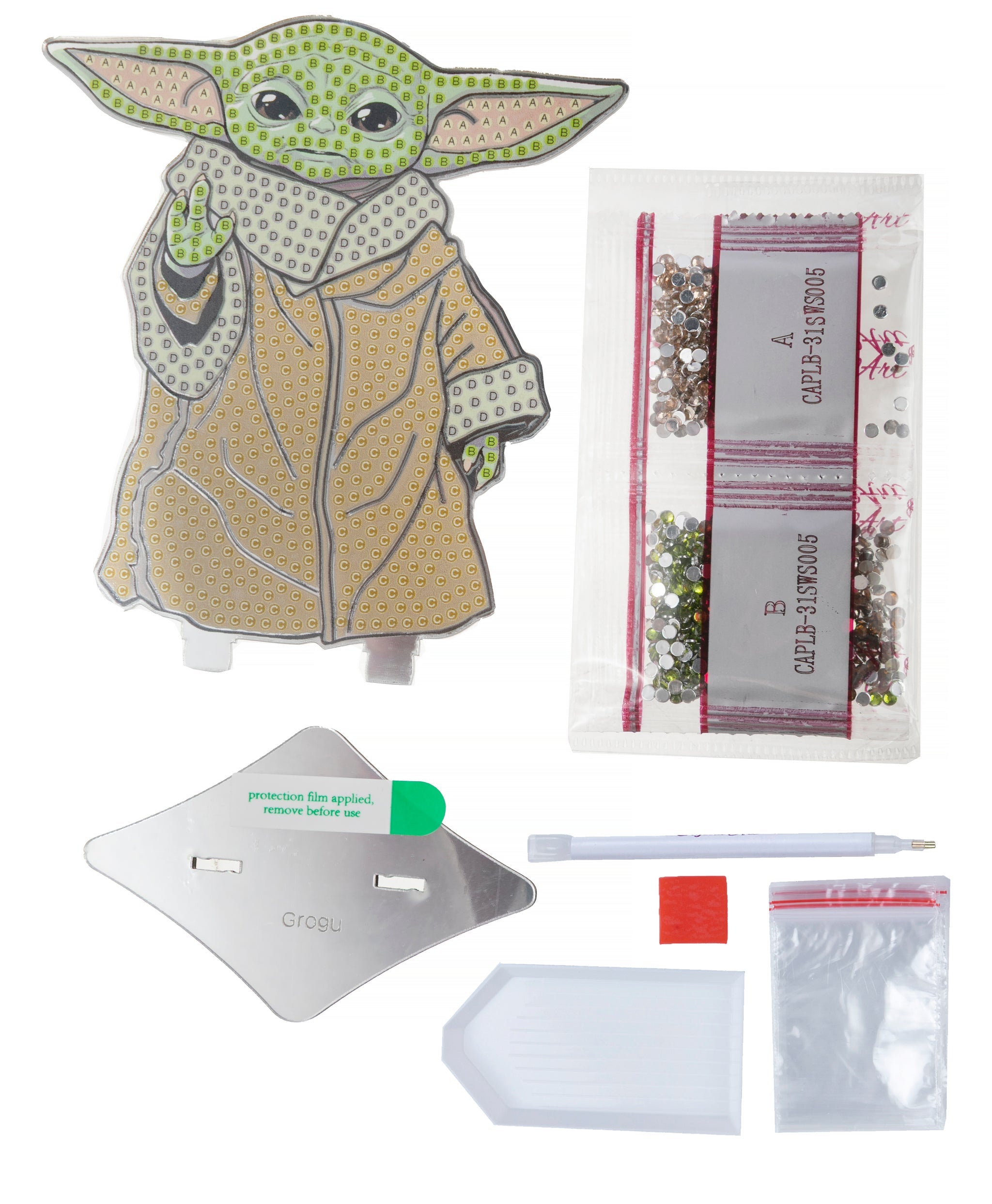 Grogu Crystal Art Mirror Buddy