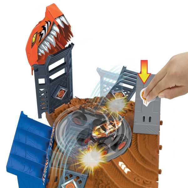 Hot Wheels Monster Trucks Shark Spin Out Playset